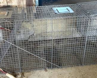 Galvanized Live Animal Cage Trap