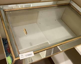 Gold-Trimmed Mirrored Shadow Box Display Case