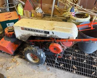 Gravely Super Convertible Vintage Walk-Behind Two-Wheel Tractor with Rotary Cutter Attachment