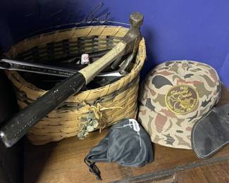 Basket of Hand Tools & Camo Hat – Unsearched