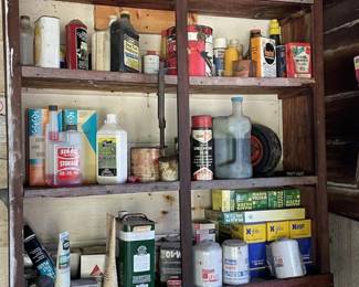 Automotive Fluids, Oil Filters & Shelving Lot