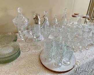 Fostoria, cut crystal, decanters