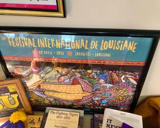 2018 Festival International de Louisiane commemorative framed poster