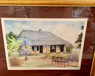 signed print by Louisiana artist Grady Harper