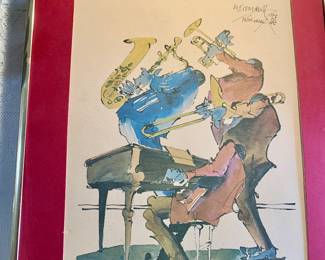 1976 watercolor print by Leo Meiersdorff (1934-1994)