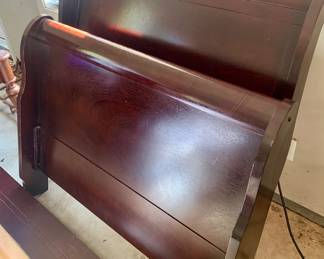 twin sleigh bed headboard, footboard, and frame