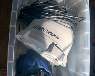 TV portable dish for tailgating and camping