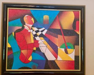 J Kendall framed abstract print "Pianiest"