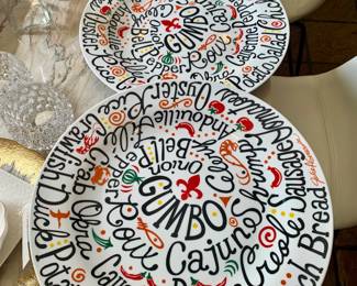 very large French Market Designs platters