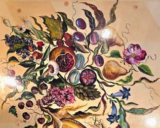  Hand Painted Dining Table by Stonehouse Farm Goods by Tracy Porter.