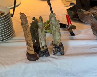 Soap stone Chinese figures