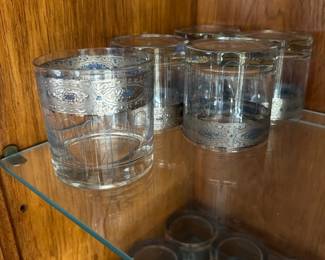 Silver Overlay Rocks Glasses