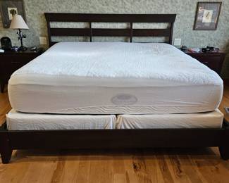 Ethan Allen king size bed frame & mattress