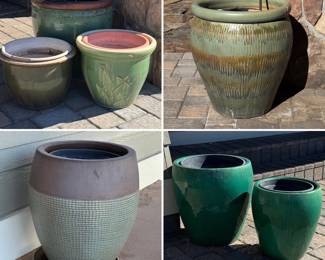 Lots of large ceramic planters