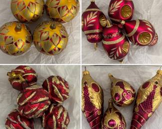 Waterford & West German glass ornaments