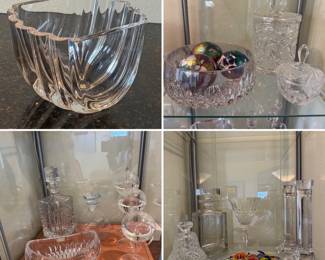 Kosta Boda signed crystal bowl & other quality pieces