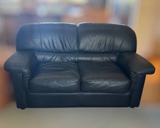 Leather love seat