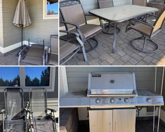 Nice patio table, chairs & bbq