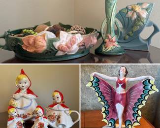 Roseville - Hull & Antique German porcelain ceramics
