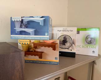 Shelves and fans