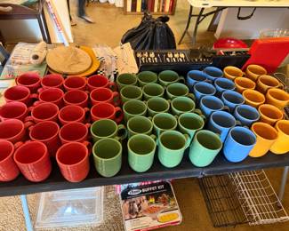 Coffee cups galore beautiful colors 