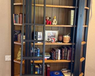 Tall Wall Bookcase With Ladder