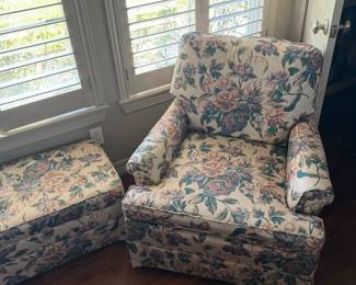 Upholstery Chair and Ottoman