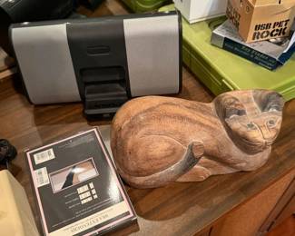 Carved Wooden Cat