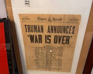 Original Newpaper under glass