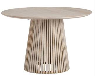 Crestview Collection - San Bernadino 48 in. Tan Solid Wood Round Dining Table