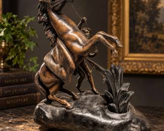 Guillaume Coustou "Horse of Marly" Large-Scale Metal Sculpture (Reproduction)
