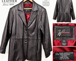 Venus Williams for Wilsons Black Lambskin Leather Blazer β Women's XL