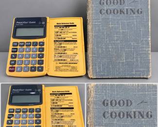 ProjectCalc Classic Construction Calculator & Good Cooking Hardcover Cookbook Lot