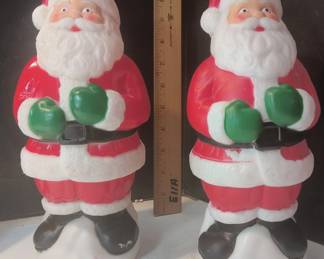 Pair Vintage Empire Santa Claus Blow Molds