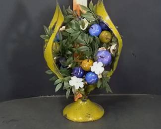 Hanover of California 1970s Enameled Candle / Floral Holder