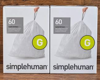 2 Boxes Simplehuman Code G Custom Fit Trash Liners β 120 Bags