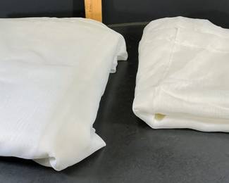 2 White Sheer Curtain Panels