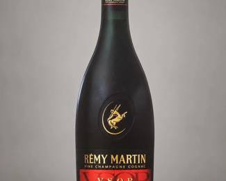 Large 3-Foot Remy Martin VSOP Bottle-Shaped Metal Advertising Sign - Unused