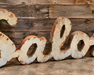Huge 40"+ 3D Metal "Salon" Sign β Rustic Industrial Decor