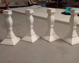 4 Mikasa French Countryside F9000 White Candlesticks
