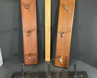 Group of Wooden Wall Peg Racks