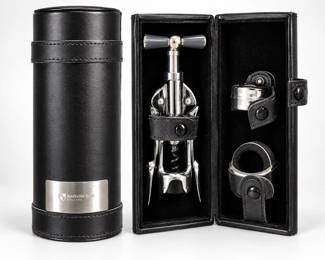 Wine Accessory Set w/ Corkscrew & Tools in Presentation Case