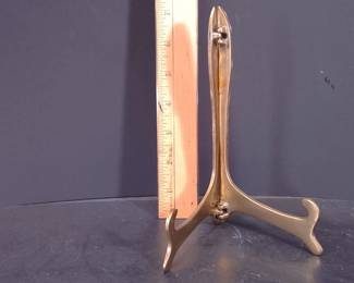 Brass Folding Display Easel / Plate Stand