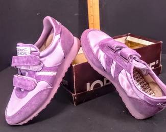 1980s Jordache "Grippers" Lavender Suede Sneakers β New in Box, Size 2