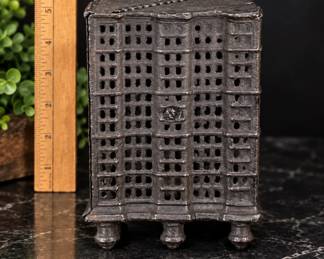 Antique Cast Iron Building Still Bank β Approx. 6"