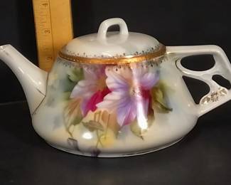 RS Prussia Hand-Painted Porcelain Teapot