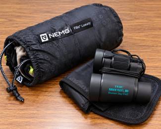 NEMO Fillo Luxury Camping Pillow + Compact Bushnell Binoculars