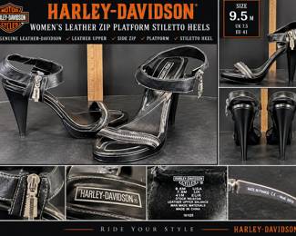 Harley-Davidson Women's 9.5 Leather Platform Stiletto Heels