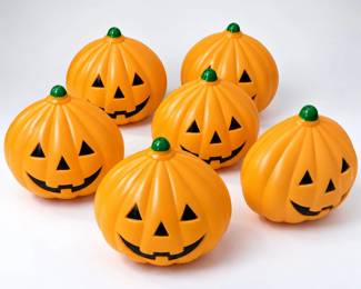 Set of 6 Halloween Jack-O-Lantern Pumpkin Pathway Light Covers
