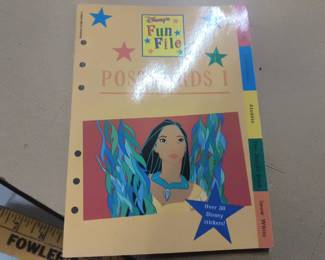 1995 Disney Pocahontas Fun File β 12 Postcards & 30+ Stickers